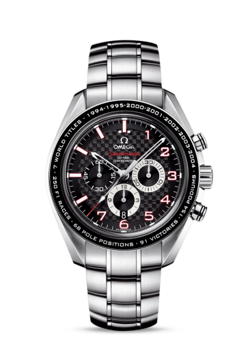 Omega Speedmaster Co-Axial 44.25 Stainless Steel / Carbon / Bracelet / Schumacher the Legend